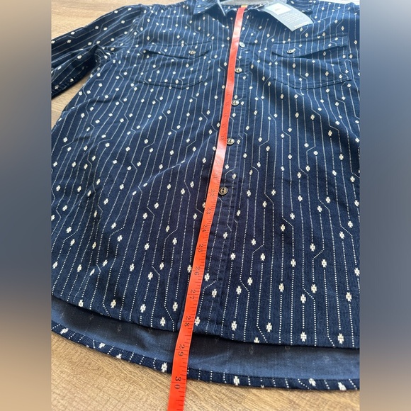 Pendleton Men’s Corduroy Long Sleeve Navy Blue Western Snap Shirt - Size Large - Picture 5 of 15